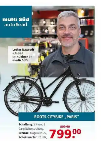 Multi Markt Roots Citybike „Paris” Angebot