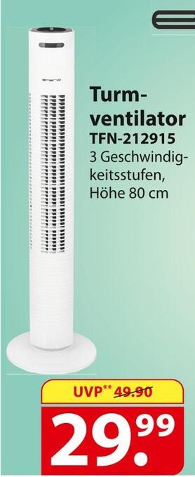 Famila Nord Ost Turmventilator tfn-212915 Angebot