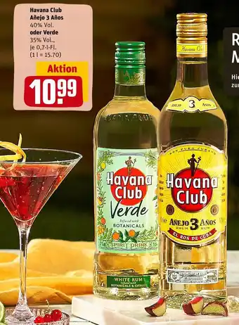 REWE Havana club añejo 3 años oder verde Angebot