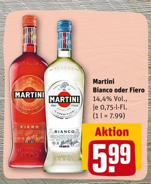 Martini bianco oder fiero Angebot bei REWE