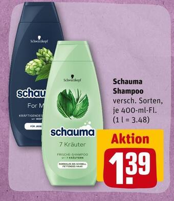 REWE Schauma shampoo Angebot