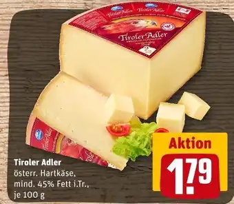 REWE Tiroler adler österr. hartkäse Angebot