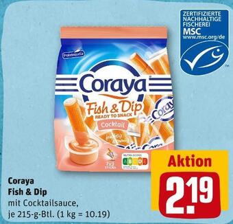 REWE Coraya fish & dip Angebot