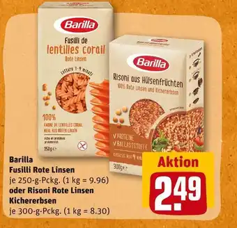 REWE Barilla fusilli rote linsen oder risoni rote linsen kichererbsen Angebot