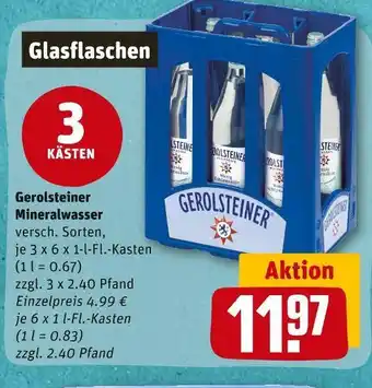 REWE Gerolsteiner mineralwasser Angebot