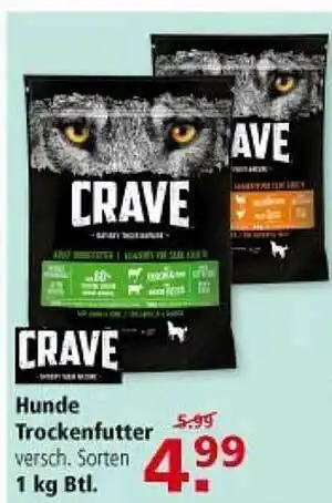 Multi Markt Crave Hunde Trockenfutter 1kg Btl. Angebot