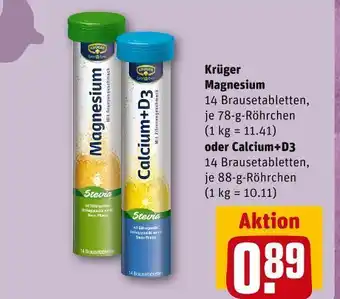 REWE Krüger magnesium oder calcium+d3 Angebot