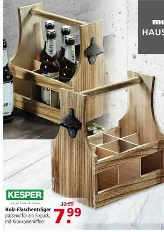 Multi Markt Kesper Holz Flaschenträger Angebot