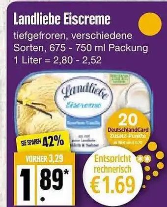 Edeka Frischemarkt Landliebe Eiscreme Angebot