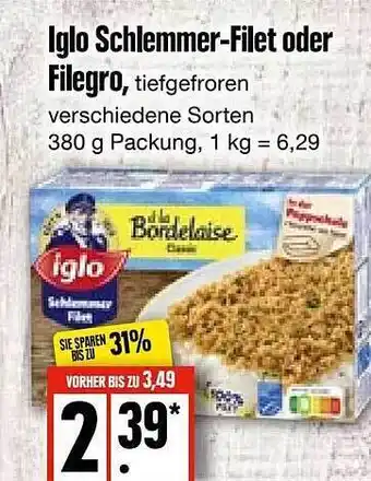 Edeka Frischemarkt Iglo Schlemmer-filet Oder Filegro Angebot