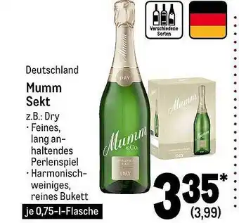 METRO Deutschland Mumm Sekt Angebot