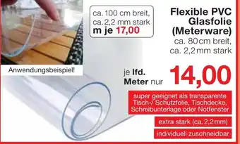 Jawoll Flexible PVC Glasfolie (Meterware) 80 cm Angebot