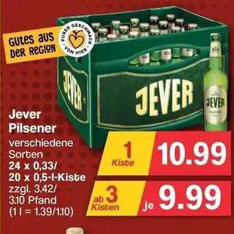 Famila Nord West Jever Pilsener 24 x 0,33/20 x 0,5-l-Kiste 1 Kiste Angebot