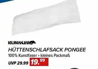 Hervis Kilimanjaro Hüttenschlafsack Pongee Angebot
