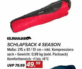 Hervis Kilimanjaro Schlafsack 4 Season Angebot