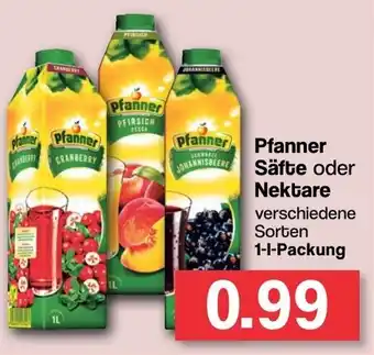 Famila Nord West Pfanner Säfte oder Nektare 1-l-Packung Angebot