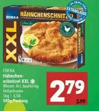 Marktkauf Edeka Hähnchenschnitzel XXL 500g Angebot