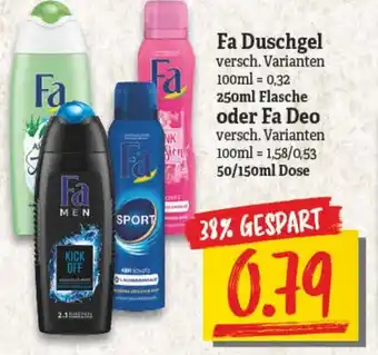 NP Discount Fa Duschgel 250 ml oder Fa Deo 50/150 ml Dose Angebot