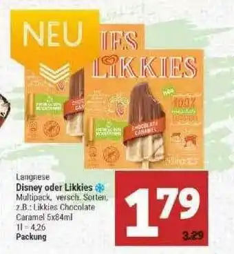 Marktkauf Langnese Disney Oder Likkies 5x84ml Angebot