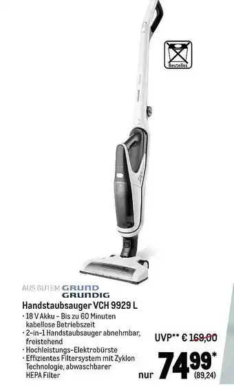 METRO Grundig Handstaubsauger Vch 9929 L Angebot