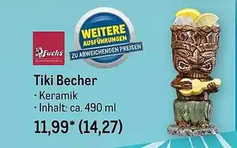 METRO Fuchs Tiki Becher Angebot