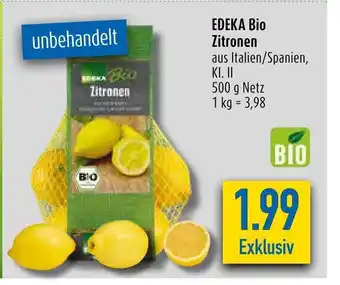 diska Edeka Bio Zitronen 500g Angebot