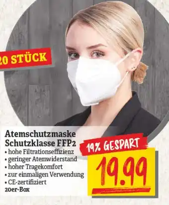 NP Discount Atemschutzmaske Schutzklasse FFP2 Angebot