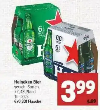 Marktkauf Heineken Bier 6x0,33L Angebot