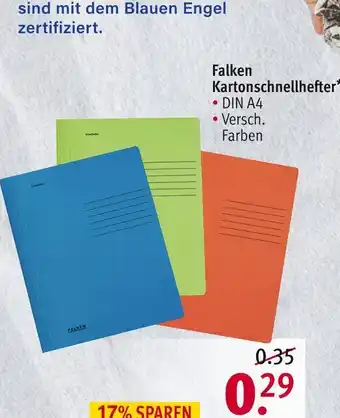 Rossmann Falken kartonschnellhefter Angebot