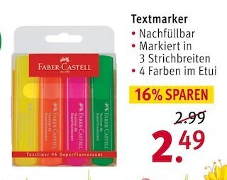 Rossmann Faber castell textmarker Angebot