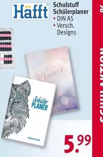 Rossmann Häfft schulstuff schülerplaner Angebot