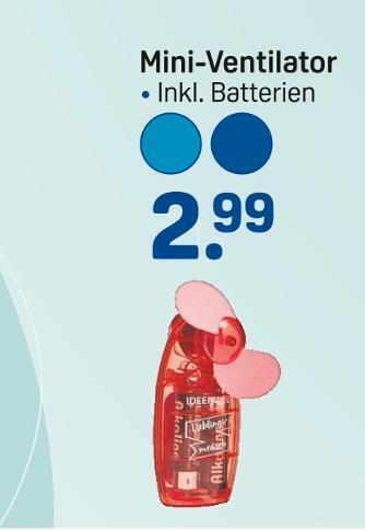 Rossmann Mini-ventilator Angebot