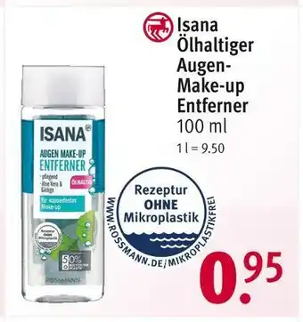 Rossmann Isana ölhaltiger augen-make-up entferner Angebot