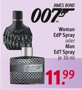 Rossmann Woman edp spray oder man edt spray Angebot