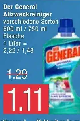 Marktkauf Der General Allzweckreiniger 500/750ml Angebot