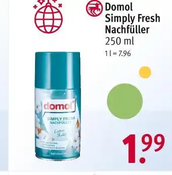 Rossmann Domol simply fresh nachfüller Angebot