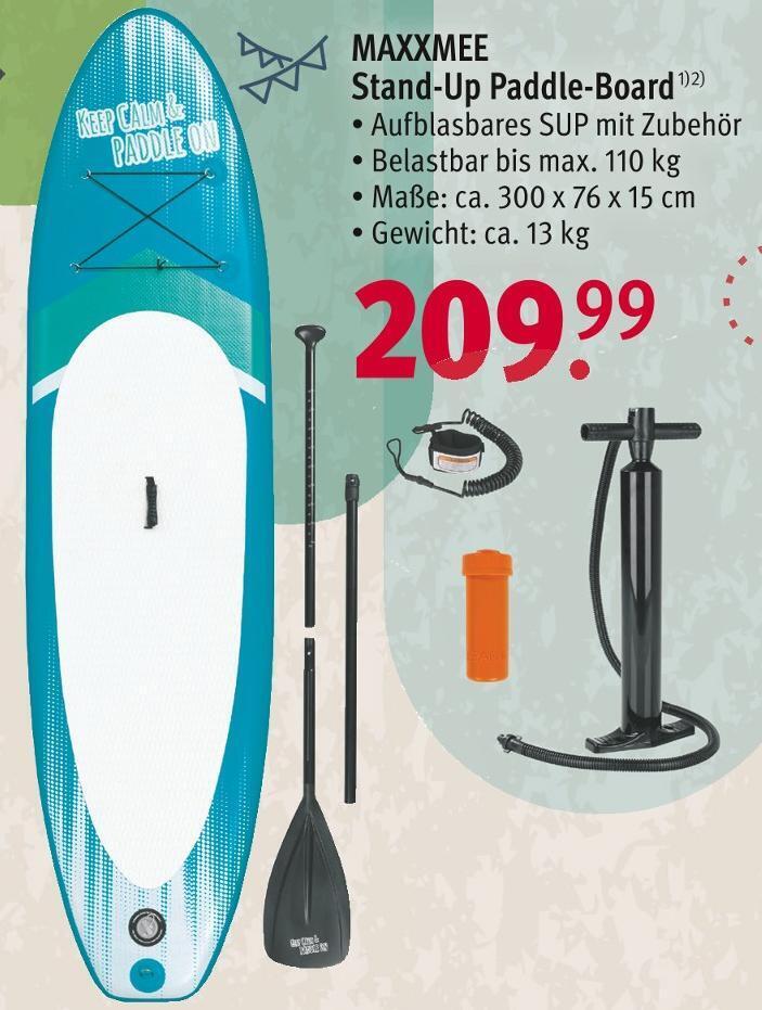 Maxxmee standup paddleboard Angebot bei Rossmann