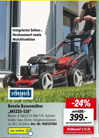 Lidl Scheppach benzin rasenmäher Angebot