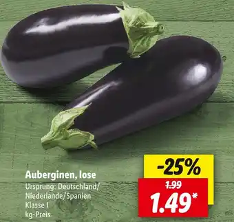 Lidl Auberginen, lose Angebot