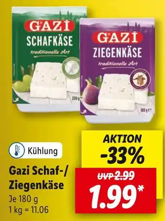 Lidl Gazi schaf- oder ziegenkäse Angebot