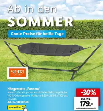 Lidl Siena hängematte „panama“ Angebot