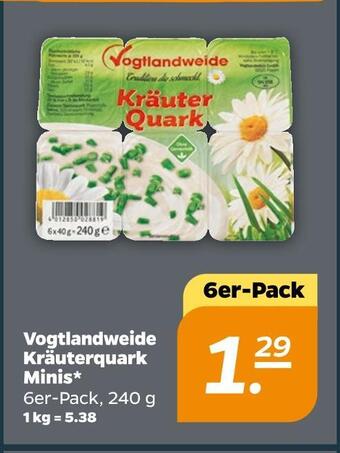NETTO Vogtlandweide kräuterquark minis Angebot