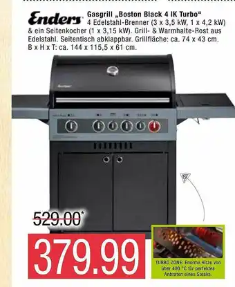 Marktkauf Enders Gasgrill „Boston Black 4 IK Turbo” Angebot