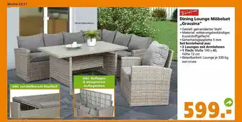 Globus Baumarkt Trend Line Dining Lounge Möbelset „Grassina” Angebot
