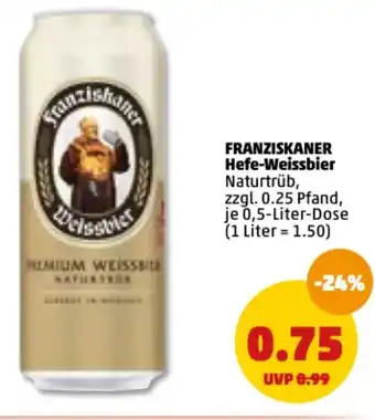 PENNY Franziskaner Hefe Weissbier 0,5 Liter Dose Angebot