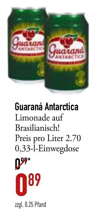 Galeria Markthalle Guaraná Antarctica 0,33 L Einwegdose Angebot