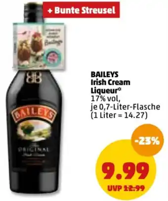 PENNY Baileys Irish Cream Liqueur 0,7 Liter Flasche Angebot