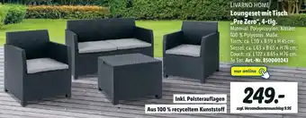 Lidl Livarno Home Loungeset mit Tisch ,,Pre Zero" 4-tlg. Angebot