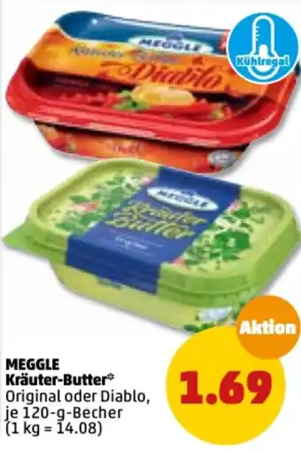 PENNY Meggle Kräuter Butter 120 g Becher Angebot