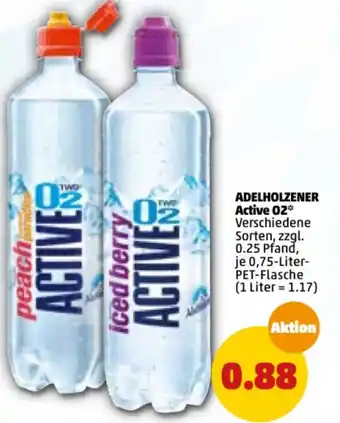 PENNY Adelholzener Active O2 , 0,75 Liter PET Flasche Angebot